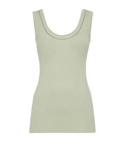 BRUNELLO CUCINELLI MONILI-TRIM TANK TOP