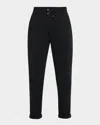 Brunello Cucinelli Monili Trim Wide-leg Sweatpants In Black