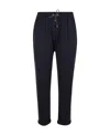 Brunello Cucinelli Monili-trimmed Cropped Track Pants In Black
