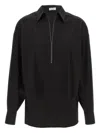 Brunello Cucinelli V-neck Shirt Monile Shirt And Blouse Black In Black