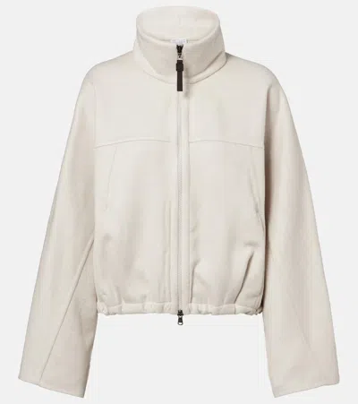 Brunello Cucinelli Monili Virgin Wool Jacket In White