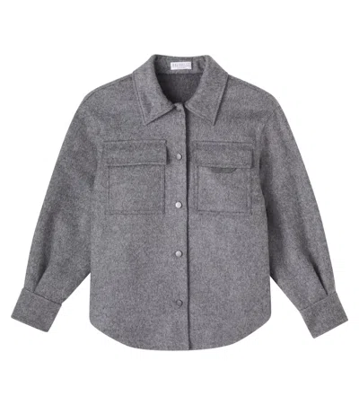 BRUNELLO CUCINELLI MONILI VIRGIN WOOL OVERSHIRT