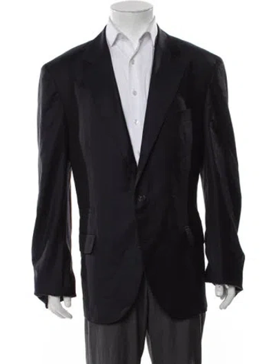 Pre-owned Brunello Cucinelli Monili Wool Blazer W/ Tags In Blue