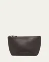 Brunello Cucinelli Monili Zip Leather Pouch Bag In C8279 Testa Moro