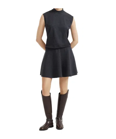 Brunello Cucinelli Monili-chain Detail Mini Dress In Black