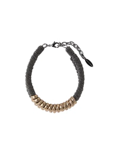 Brunello Cucinelli Monili-embellished Bracelet In Lignite Ash
