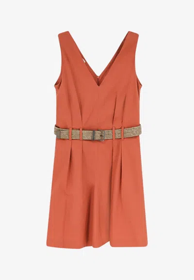 Brunello Cucinelli Monili-embellished Mini Dress In Multi