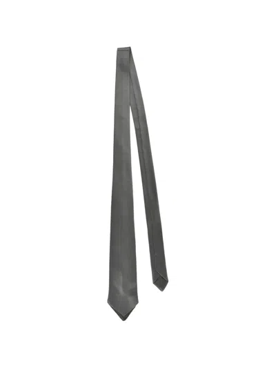Brunello Cucinelli Monili-embellished Satin Tie In Gray