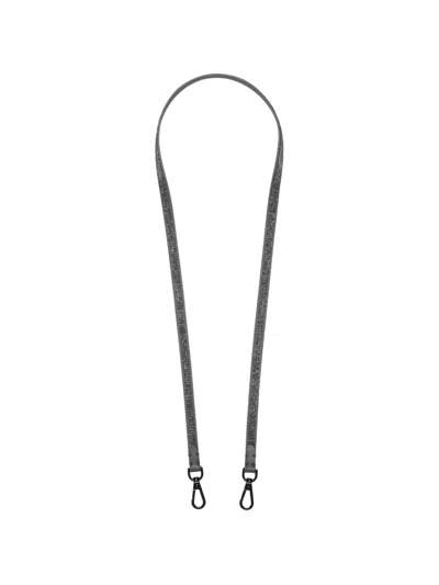 Brunello Cucinelli Monili-embellished Shoulder Strap In Gray