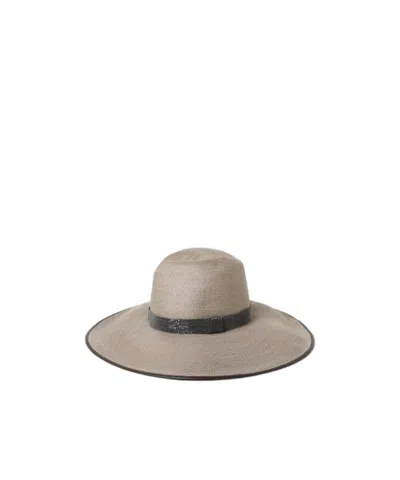 Brunello Cucinelli Monili-embellished Sun Hat In Neutral