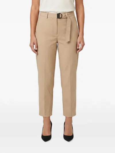Brunello Cucinelli Monili-embellished Tailored Trousers In Brown