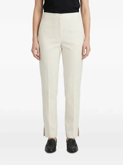 Brunello Cucinelli Monili-embellished Tailored Trousers In White
