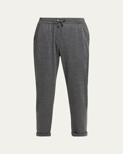 Brunello Cucinelli Monili-trim Sport Pants In Gray