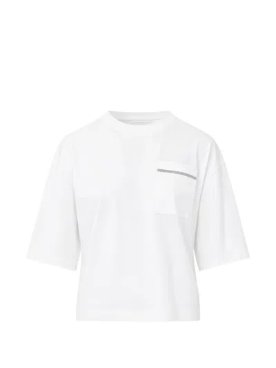 Brunello Cucinelli Monili-trim T-shirt In White