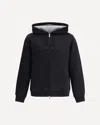 Brunello Cucinelli Black Zip Hoodie With Cashmere
