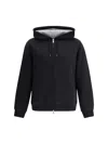 Brunello Cucinelli Black Zip Hoodie With Cashmere
