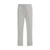 Brunello Cucinelli Men White Linen And Cotton Leisure Fit Trousers In White