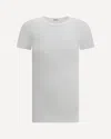 Brunello Cucinelli Balanced Silhouette Cotton T-shirt With Monochrome Pattern