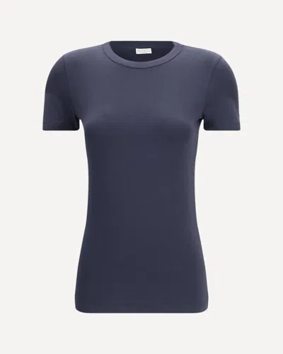 Brunello Cucinelli Women Monochrome T-shirt In Blue