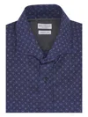 Brunello Cucinelli Mosaic-print Shirt In Blue