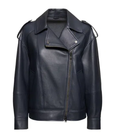 Brunello Cucinelli Motorcycle Leather Jacket