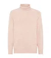 Brunello Cucinelli Men's Cashmere Marled Turtleneck Sweater In C9723 Orange