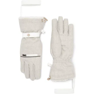 Brunello Cucinelli Mountain Gloves In Gray