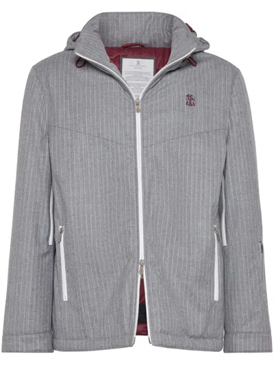 Brunello Cucinelli Mountain Padded Parka In Grey