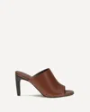 Brunello Cucinelli Brown Calf Leather Bos Taurus High Heel Pumps In Brown