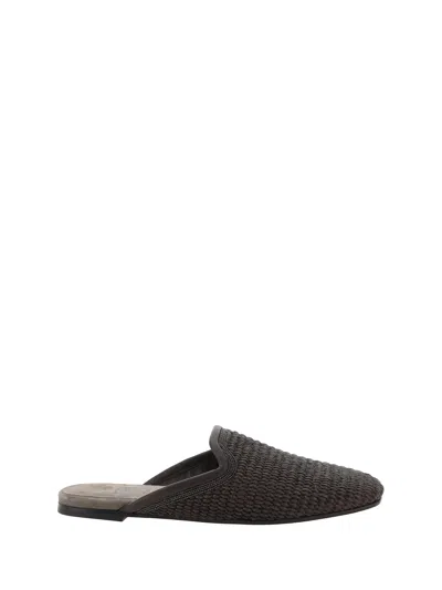 Brunello Cucinelli Mules In Testa Di Moro