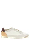 Brunello Cucinelli Sneaker Low Top Contrasting Heel Panel In Beige