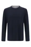Brunello Cucinelli Multi Layer T-shirt Multicolor In Blue