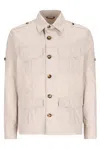 Brunello Cucinelli Ter-repellent Cotton-blend Safari Jacket In Beige