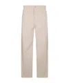 Brunello Cucinelli Straight Trousers With Belt Loops And Pockets In Neutral