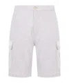 Brunello Cucinelli Mélange-effect Cargo Shorts In White