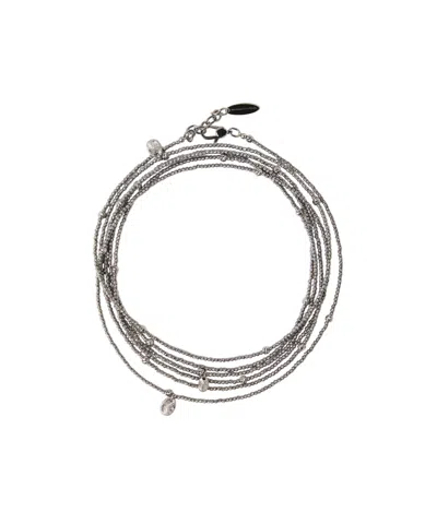 Brunello Cucinelli Multi-wrap Bracelet In Silver