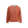 Brunello Cucinelli Multicolor Cashmere Cashmere Sweater In Brown
