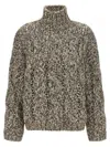Brunello Cucinelli Women Wool And Cashmere Sweater With Sequins In Gray