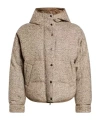 Brunello Cucinelli Multicolor Down Jacket In Neutral
