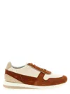Brunello Cucinelli Suede Rubber Sole Leather Sneakers In Brown