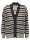 Brunello Cucinelli Lurex Wool Cardigan Sweaters And Cardigans Multicolor