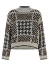 Brunello Cucinelli Multicolor Opera Sweater In Gray