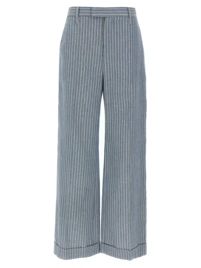 BRUNELLO CUCINELLI MULTICOLOR PINSTRIPE PANTS