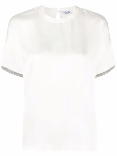 Brunello Cucinelli Multicolor Short-sleeved T-shirt For Women In C600