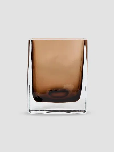 Brunello Cucinelli Murano Glass Rectangular Vase In Multi