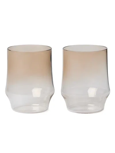Brunello Cucinelli Murano Glass Tumblers In Brown