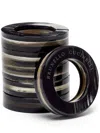 Brunello Cucinelli Set Of 6 Buffalo Horn Napkin Rings In Black