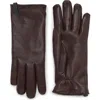 Brunello Cucinelli Nappa Leather Gloves In Chocolate