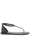 Brunello Cucinelli Brown Sandals With Adjustable Buckle Closure And Monil Detail