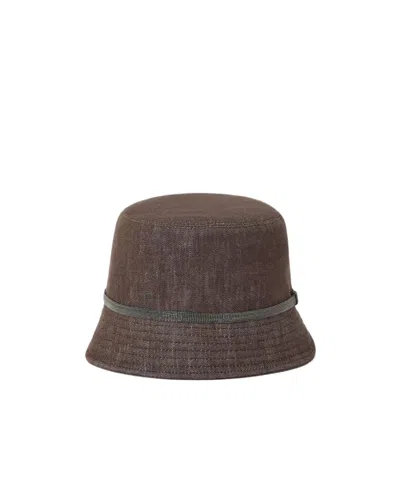 BRUNELLO CUCINELLI NARROW-BRIMMED BUCKET HAT